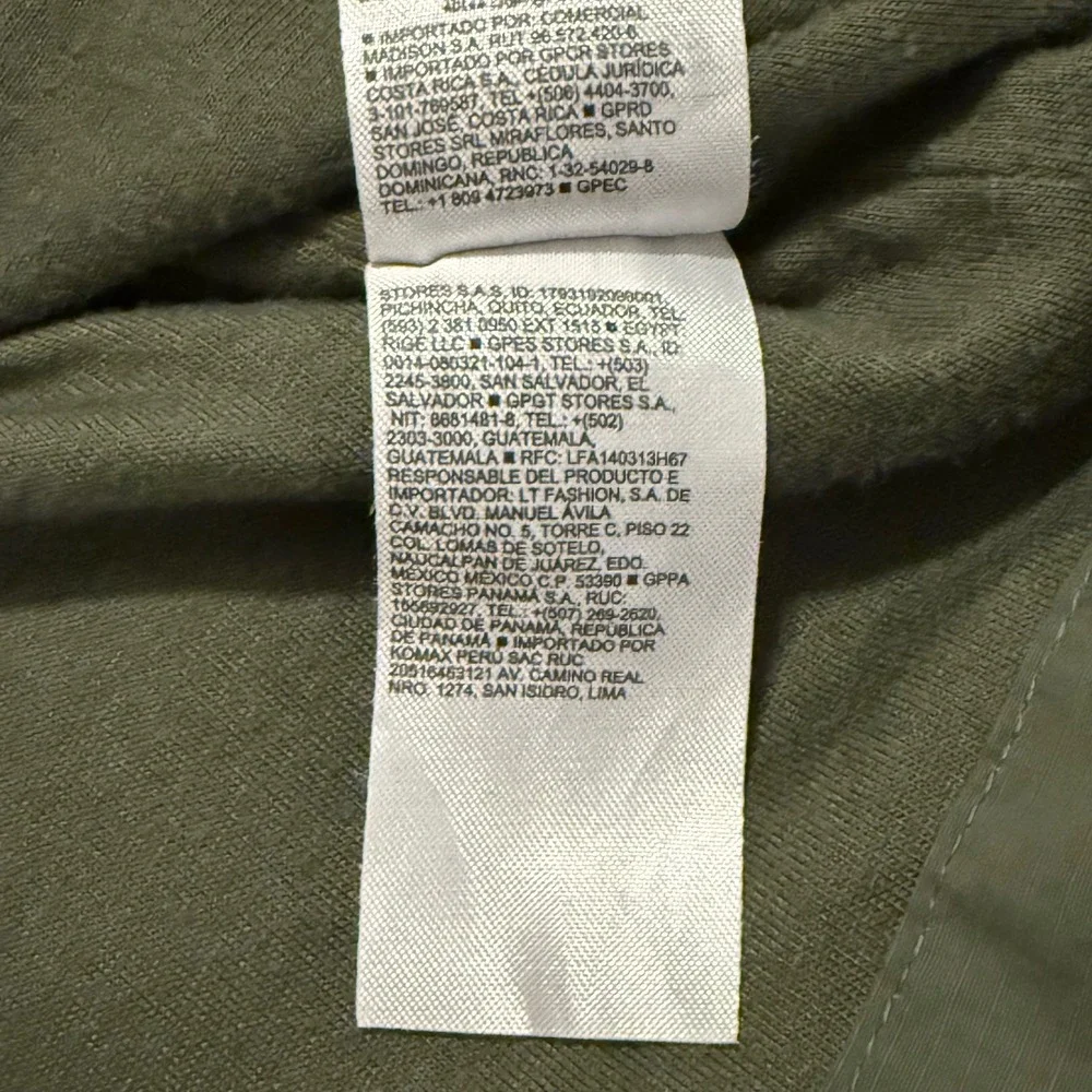 Old Navy Boys XL 14-16 Green Water-Resistant Hooded Zip Up Jacket Utility Pocket